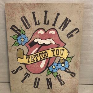 Rolling Stones - Tattoo You - 11” x 14” Tattered Faded Look Canvas Wall Art